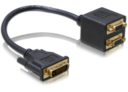 [1104804] Doubleur DVI mâle vers 2 VGA femelle