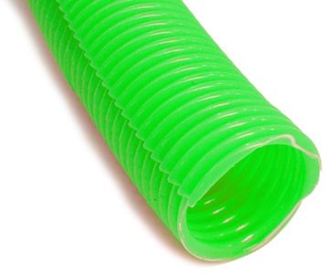 [1305517] Gaine annelée fendue Verte diamètre 16mm - 100m