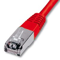 [1203313] Cordon blindé RJ45 CAT.6 S-STP 1,00m Rouge