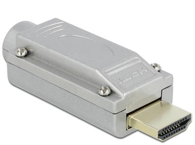 [1104960] Connecteur Industriel sur bornier HDMI mâle avec capot - 65201