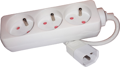 [1850002] Multiprise Onduleur 3 prises, blanc