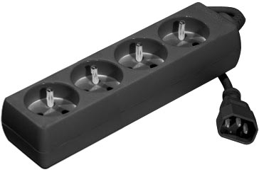 [1850004] Multiprise onduleur 4 prises, noir