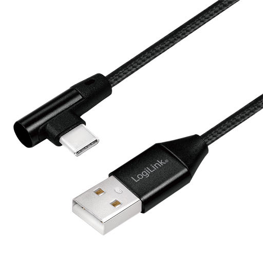 [1206602] Cordon USB2.0 A vers USB-C 1,00m, coudé - CU0138
