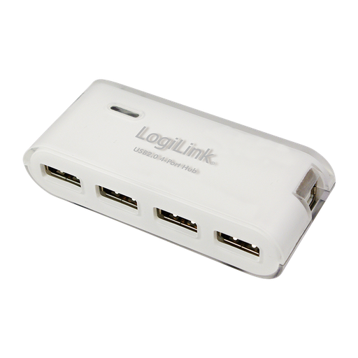 [1207306] Hub USB2.0 4 ports blanc + alimentation - UA0086