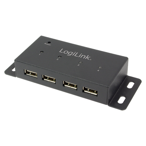 [1207310] Hub industriel USB2.0 4 ports + alim - UA0141A