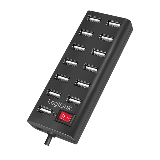 [1207311] Hub USB2.0, 13 ports + switch on/off avec alim.