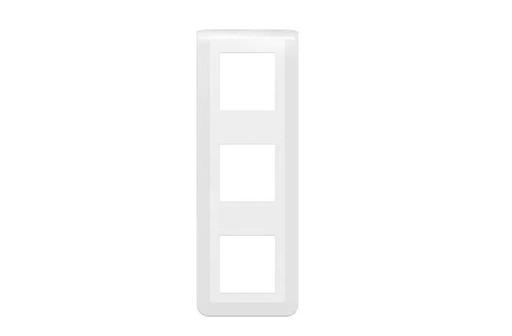 [1402025] Plaque 3 Postes Verticaux Mosaic Blanche
