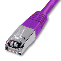 [1203339] Cordon blindé RJ45 CAT.6 S-STP 1,00m Violet