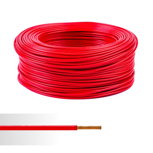 [1880011] Fil TH 6mm2-Rouge-Plasticable TH-Rouleau