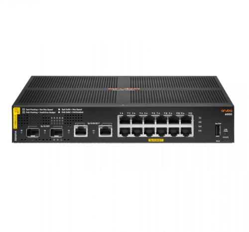 [1101119] Commutateur Aruba 6000 12G Classe 4 PoE 2G/2SFP 139 W