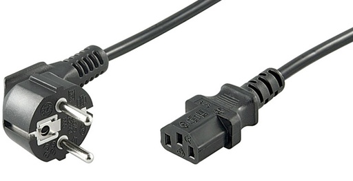 [1206018] Cordon secteur C13 Noir droit 0,60m 