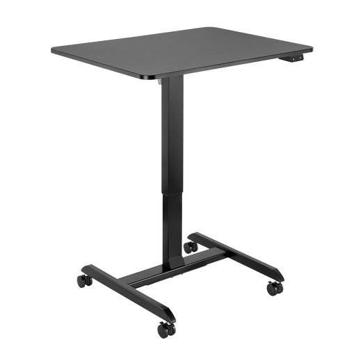 [1851017] Poste de travail assis-debout à réglage électrique, 1 moteur, enroulable, noir 