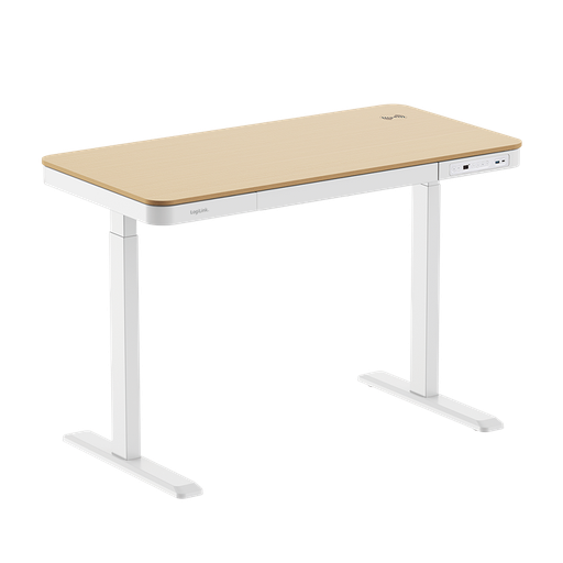 [1851019] Bureau réglable en hauteur électriquement, chargement sans fil, 2 ports USB 