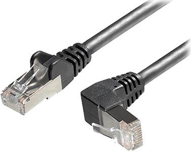 [1203470] Cordon blindé RJ45 CAT.6a coudé F-STP 1,00m