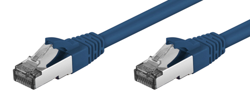 [1203509] Cordon blindé RJ45 CAT.6a S-STP LSOH 5,00m Bleu