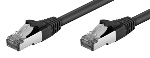 [1203532] Cordon blindé RJ45 CAT.6a S-STP LSOH 1,00m Noir
