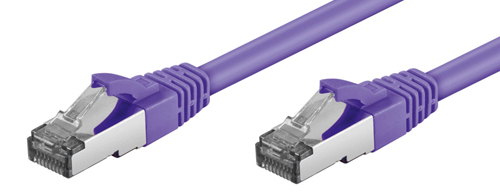 [1203584] Cordon blindé RJ45 CAT.6a S-STP LSOH 1,00m Violet